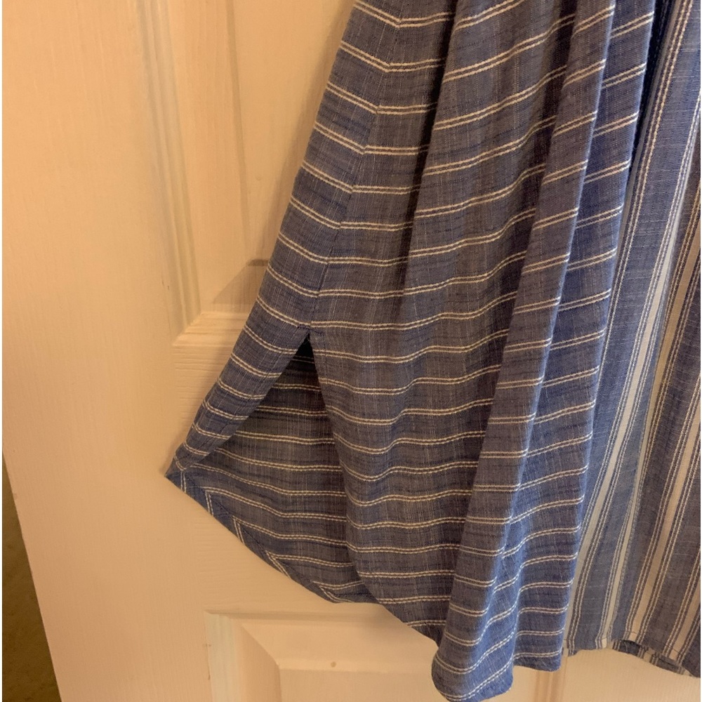 LOFT /women’s Beach dress, S, light blue and white - Picture 2 of 9